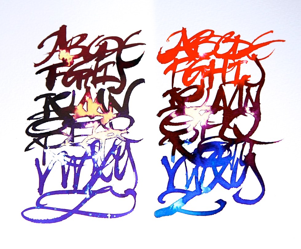 Alphabet Blends – FOUNTAIN PEN INK ART