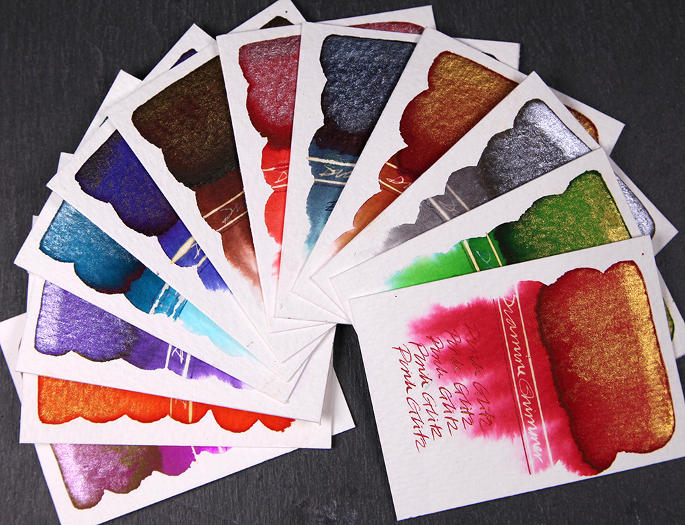 Diamine Shimmer Inks 2016 – Get it on! – FOUNTAIN PEN INK ART
