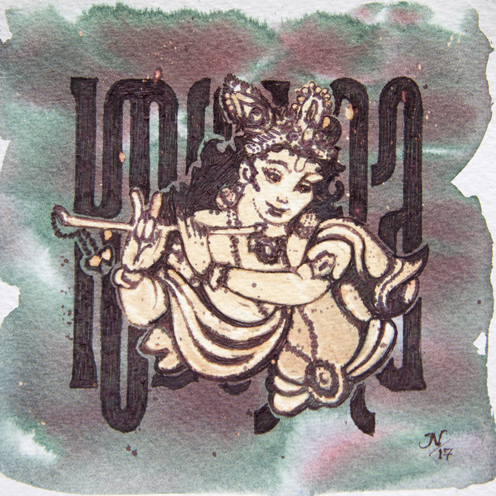 Krishna Fountain Pen Ink Pencil FOUNTAIN PEN INK ART