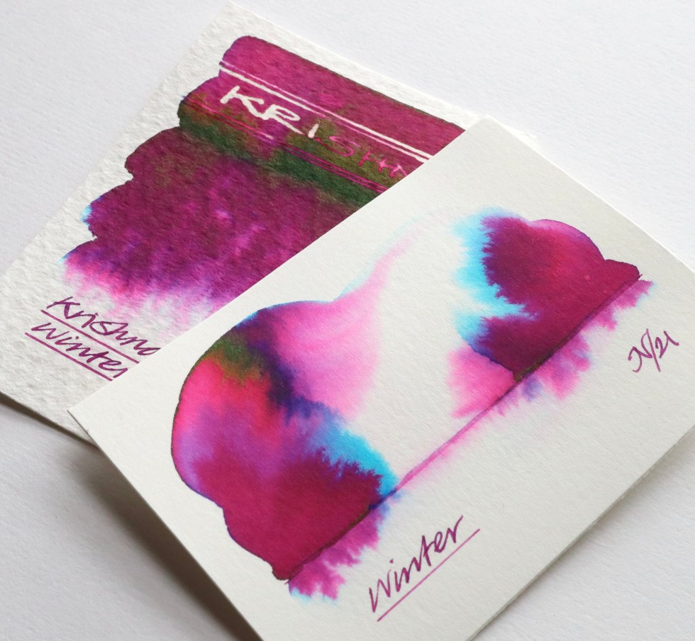 Krishna Inks Swatch Test FOUNTAIN PEN INK ART